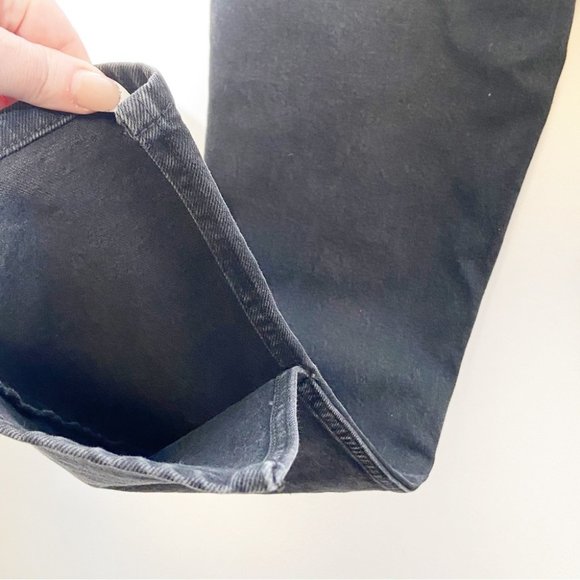 New GANNI straight-leg slit-detail jeans Black size 28 - Picture 8 of 11